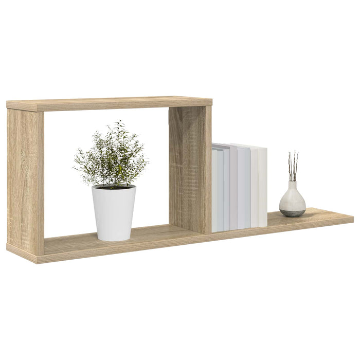 Rafturi suspendate Stejar Sonoma 80 x 15 x 30 cm Lemn prelucrat - WALTI WALTI