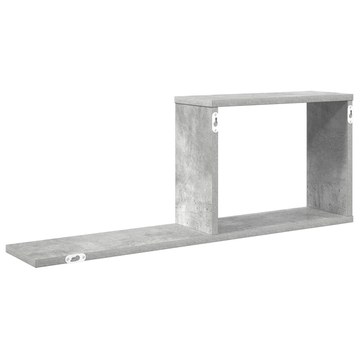 Rafturi suspendate Gri Beton 80 x 15 x 30 cm Lemn prelucrat - WALTI WALTI