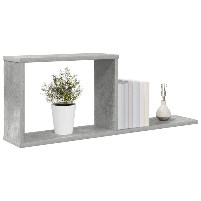 Rafturi suspendate 2 pcs Gri Beton 80 x 15 x 30 cm - WALTI WALTI