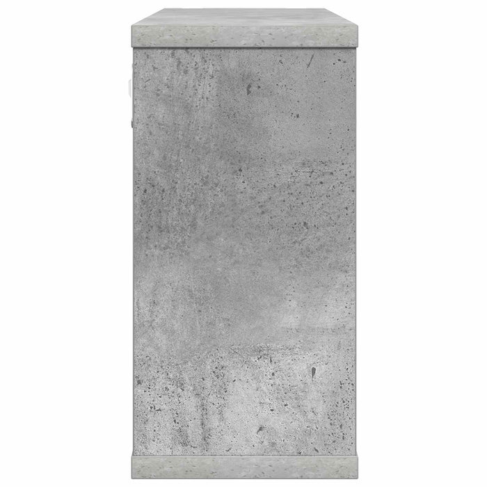 Rafturi suspendate 2 pcs Gri Beton 80 x 15 x 30 cm - WALTI WALTI
