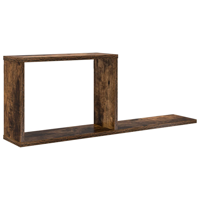 Rafturi suspendate Stejar fumuriu 80 x 15 x 30 cm - WALTI WALTI