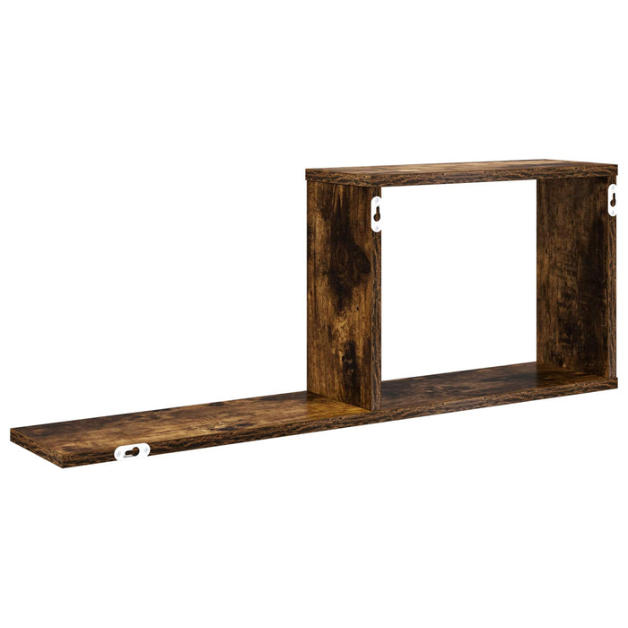 Rafturi suspendate Stejar fumuriu 80 x 15 x 30 cm - WALTI WALTI