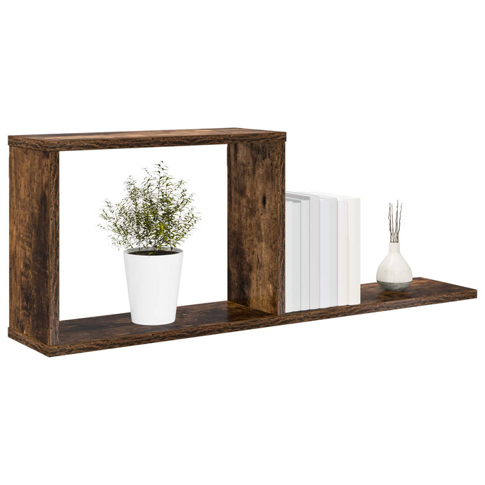 Rafturi suspendate Stejar fumuriu 80 x 15 x 30 cm - WALTI WALTI