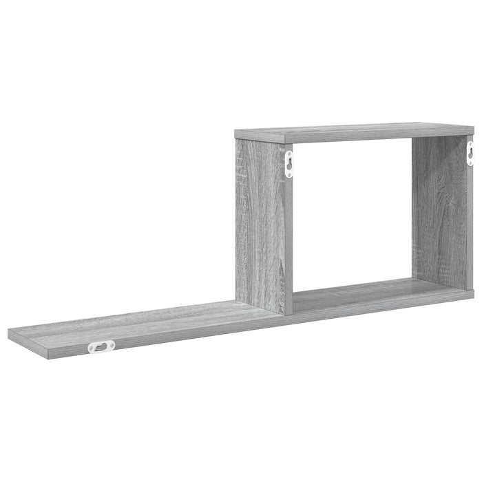 Rafturi suspendate 2 pcs Sonoma gri 80 x 15 x 30 cm - WALTI WALTI