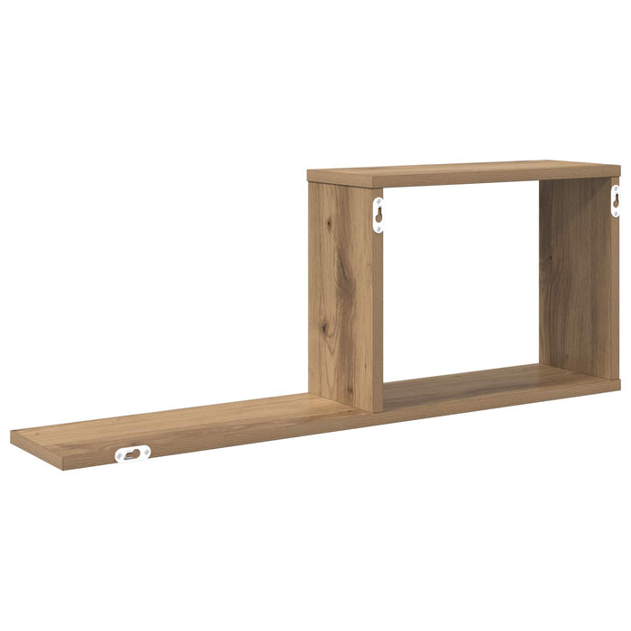 Rafturi suspendate 2 pcs Stejar Artizanal 80 x 15 x 30 cm - WALTI WALTI
