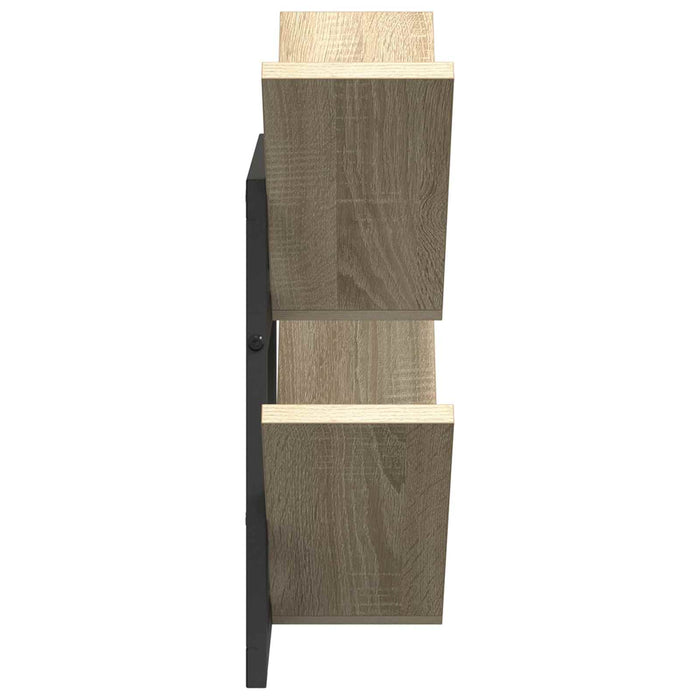 Raft Suspendat Pentru Perete 2 pcs Stejar Sonoma Lemn prelucrat - WALTI WALTI