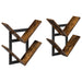 Raft Suspendat Pentru Perete 2 pcs Stejar fumuriu - WALTI WALTI