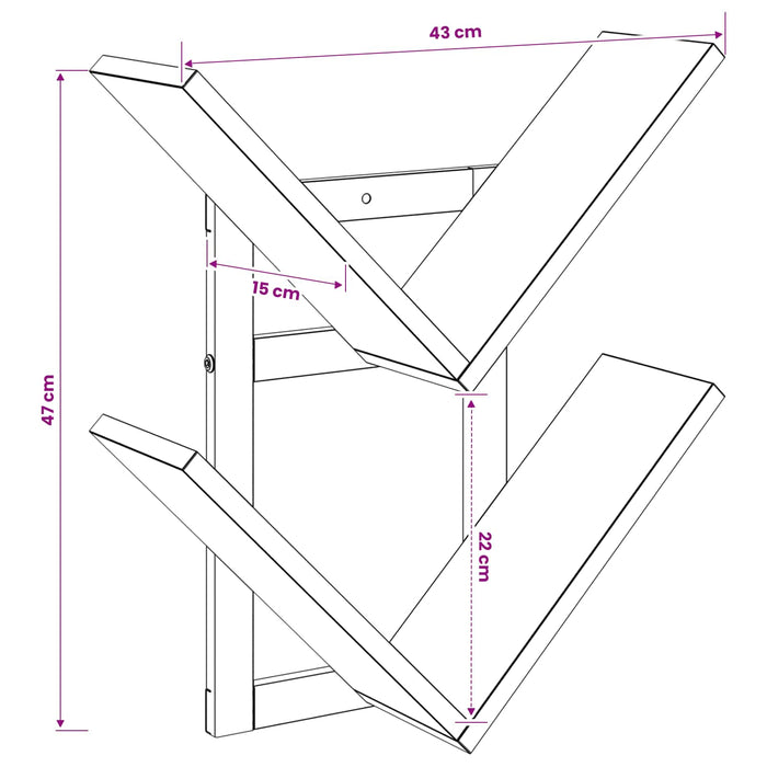 Raft Suspendat Pentru Perete Sonoma gri 43 x 15 x 47 cm - WALTI WALTI