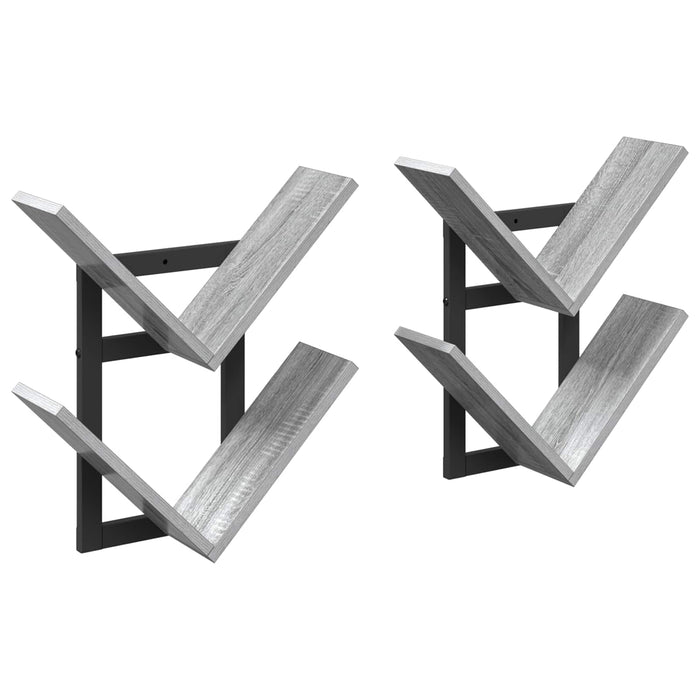 Raft Suspendat Pentru Perete 2 pcs Sonoma gri 43 x 15 x 47 cm - WALTI WALTI