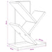 Raft de cărți în formă de copac cu 3 etaje 30 x 18 x 40 cm - WALTI WALTI
