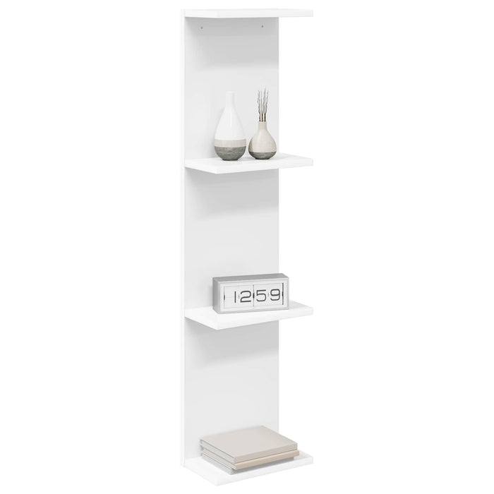 Raft de perete Alb 25 x 15 x 100 cm Lemn prelucrat - WALTI WALTI