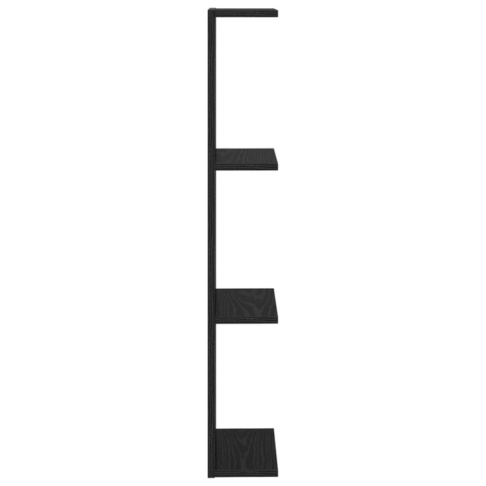Raft de perete Stejar Negru 25 x 15 x 100 cm Lemn prelucrat - WALTI WALTI