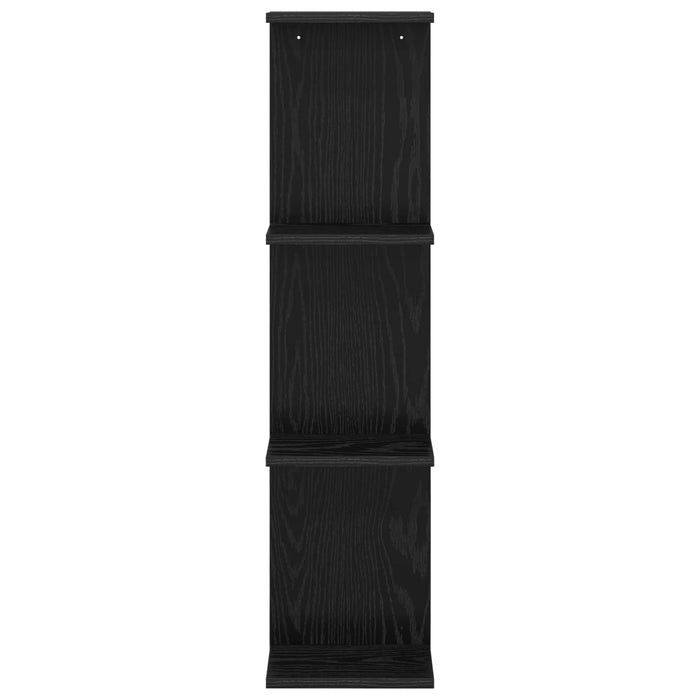 Raft de perete 2 pcs Stejar Negru 25 x 15 x 100 cm - WALTI WALTI