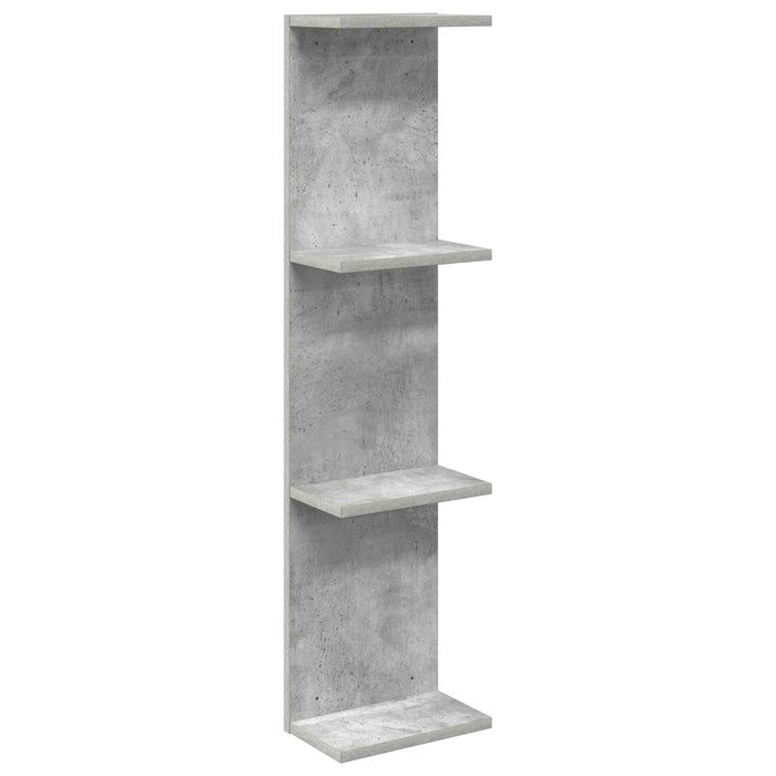 Raft de perete Gri Beton 25 x 15 x 100 cm Lemn prelucrat - WALTI WALTI