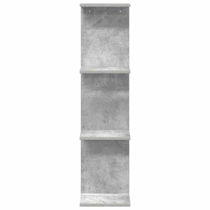 Raft de perete 2 pcs Gri Beton 25 x 15 x 100 cm Lemn prelucrat - WALTI WALTI