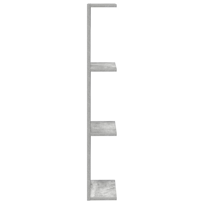 Raft de perete 2 pcs Gri Beton 25 x 15 x 100 cm Lemn prelucrat - WALTI WALTI