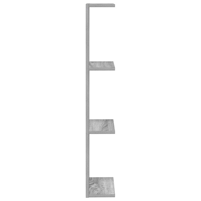 Raft de perete 2 pcs Sonoma gri 25 x 15 x 100 cm Lemn prelucrat - WALTI WALTI