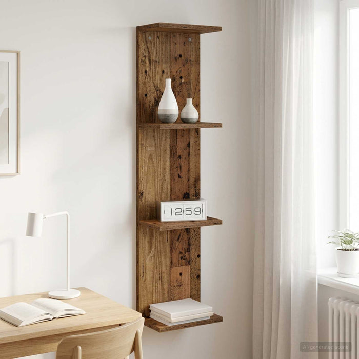 Raft de perete Lemn vechi 25 x 15 x 100 cm Lemn prelucrat - WALTI WALTI