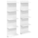 Raft de perete 2 pcs Alb 30 x 15 x 100 cm Lemn prelucrat - WALTI WALTI