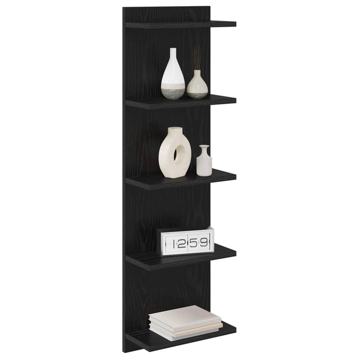 Raft de perete Stejar Negru 30 x 15 x 100 cm Lemn prelucrat - WALTI WALTI
