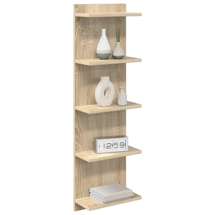 Raft de perete 2 pcs Stejar Sonoma 30 x 15 x 100 cm - WALTI WALTI