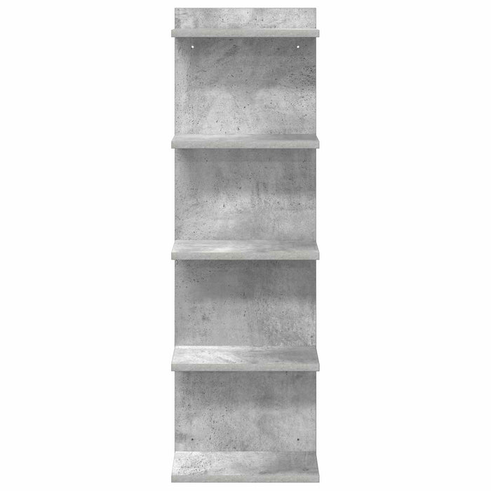 Raft de perete Gri Beton 30 x 15 x 100 cm Lemn prelucrat - WALTI WALTI