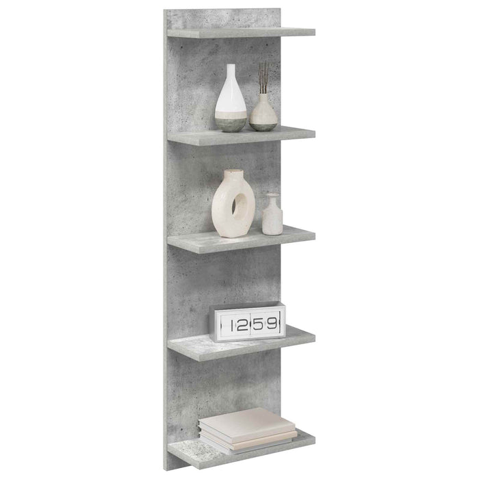 Raft de perete Gri Beton 30 x 15 x 100 cm Lemn prelucrat - WALTI WALTI