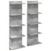 Raft de perete 2 buc. Gri Beton 30 x 15 x 100 cm Lemn prelucrat - WALTI WALTI