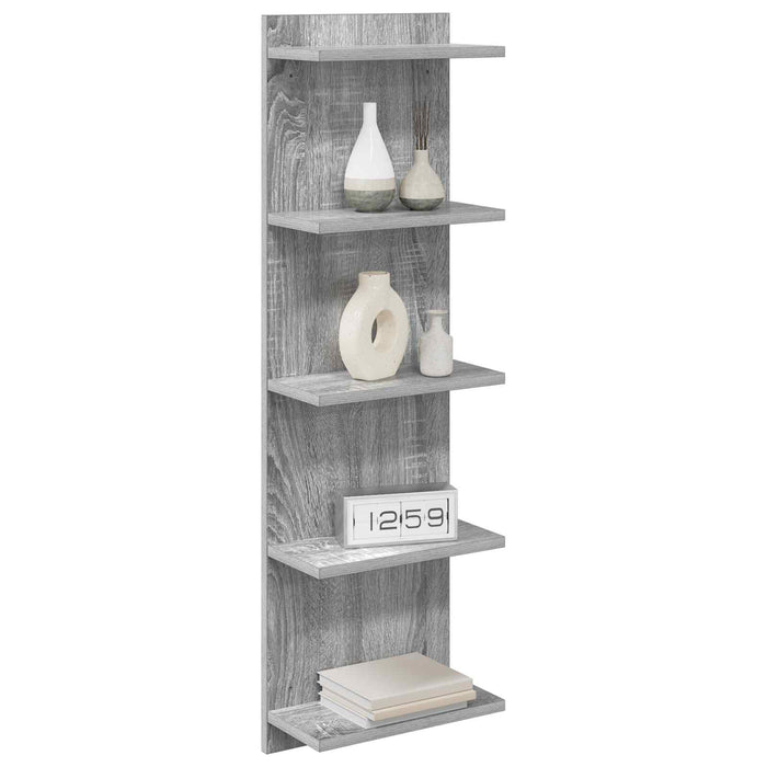 Raft de perete Sonoma gri 30 x 15 x 100 cm Lemn prelucrat - WALTI WALTI