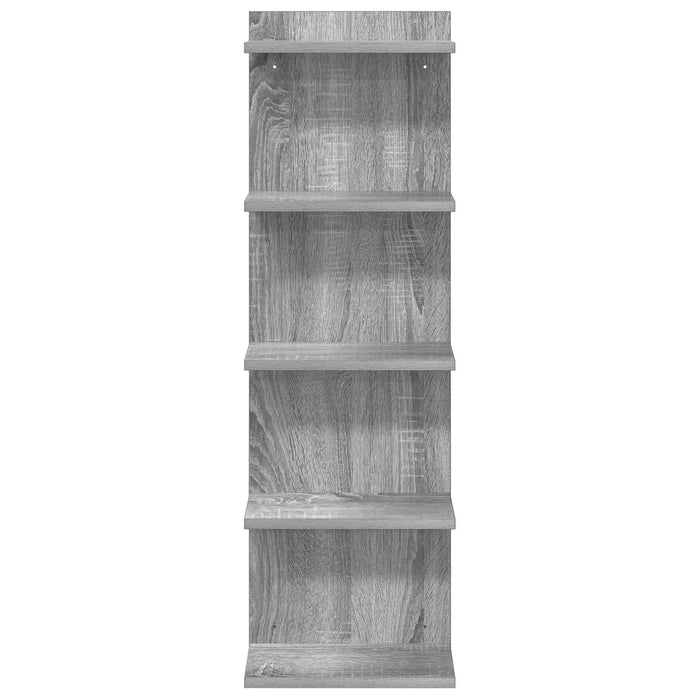 Raft de perete 2 pcs Sonoma gri 30 x 15 x 100 cm Lemn prelucrat - WALTI WALTI