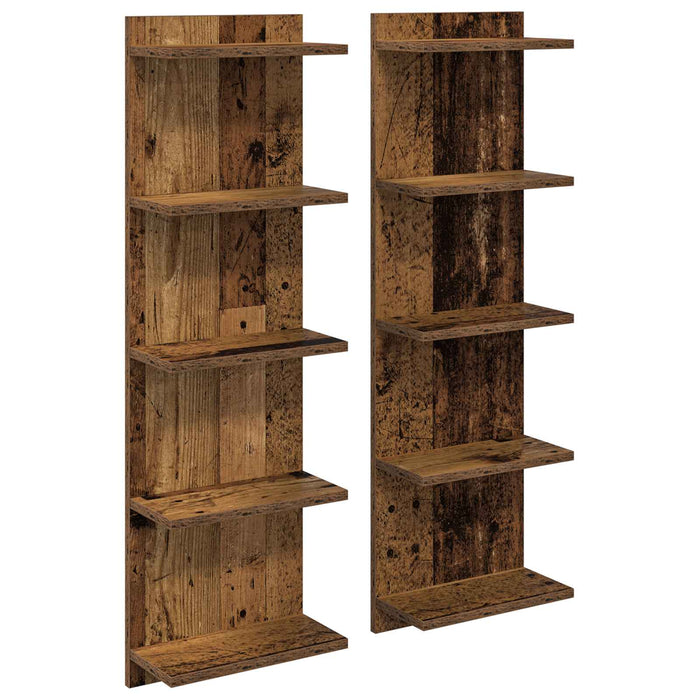 Raft de perete 2 buc. Lemn vechi 30 x 15 x 100 cm - WALTI WALTI