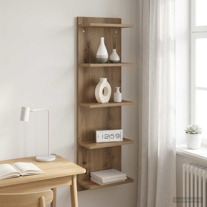 Raft de perete Stejar Artizanal 30 x 15 x 100 cm Lemn prelucrat - WALTI WALTI