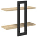 Rafturi suspendate Stejar Sonoma 40 x 15 x 40 cm Lemn prelucrat - WALTI WALTI