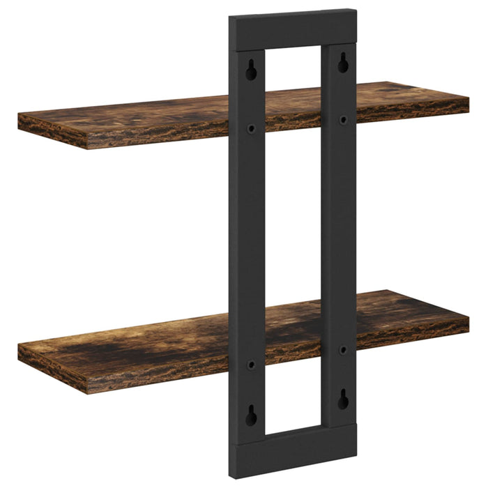 Rafturi suspendate Stejar fumuriu 40 x 15 x 40 cm - WALTI WALTI