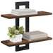 Rafturi suspendate Stejar fumuriu 40 x 15 x 40 cm - WALTI WALTI
