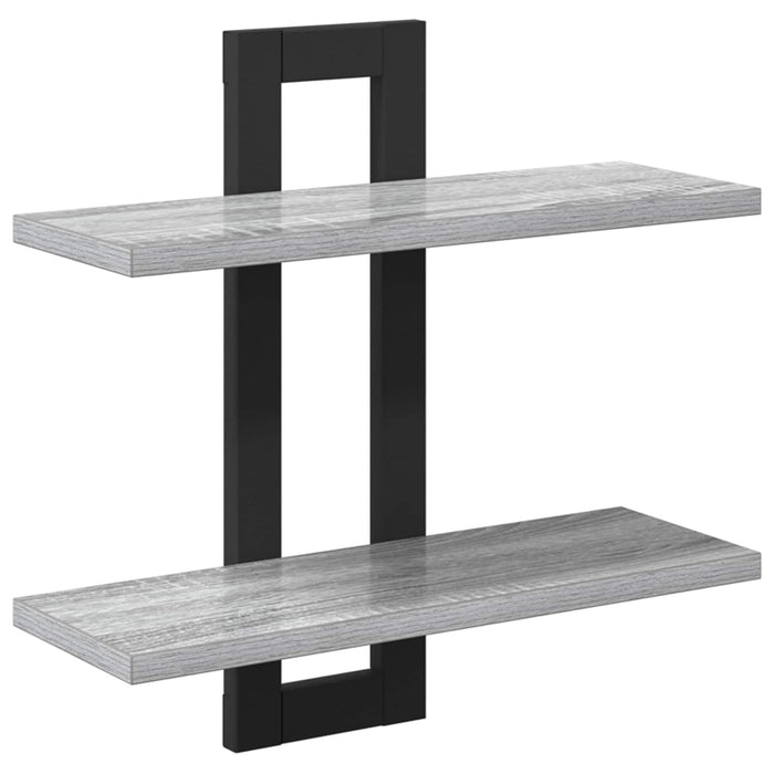 Rafturi suspendate Sonoma gri 40 x 15 x 40 cm Lemn prelucrat - WALTI WALTI