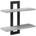 Rafturi suspendate Sonoma gri 40 x 15 x 40 cm Lemn prelucrat - WALTI WALTI