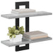 Rafturi suspendate Sonoma gri 40 x 15 x 40 cm Lemn prelucrat - WALTI WALTI
