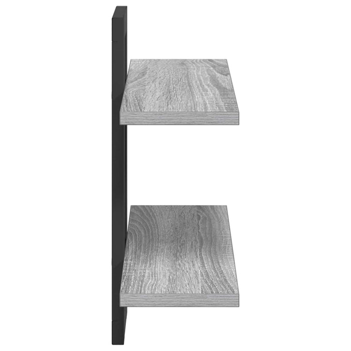 Rafturi suspendate Sonoma gri 40 x 15 x 40 cm Lemn prelucrat - WALTI WALTI