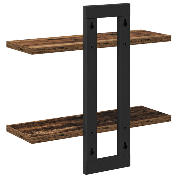 Rafturi suspendate Lemn vechi 40 x 15 x 40 cm Lemn prelucrat - WALTI WALTI