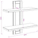 Rafturi suspendate Stejar Artizanal 40 x 15 x 40 cm - WALTI WALTI