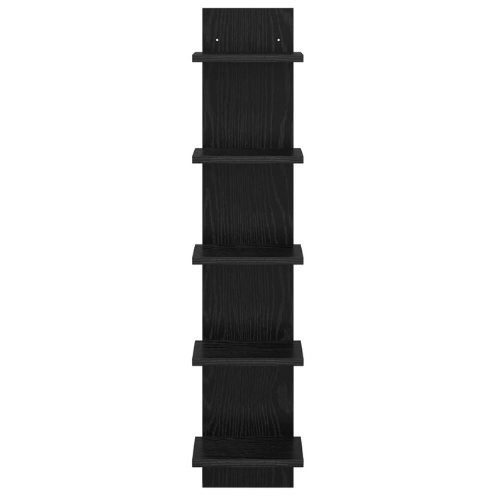Raft de perete 2 pcs Stejar Negru 22 x 15 x 100 cm WALTI