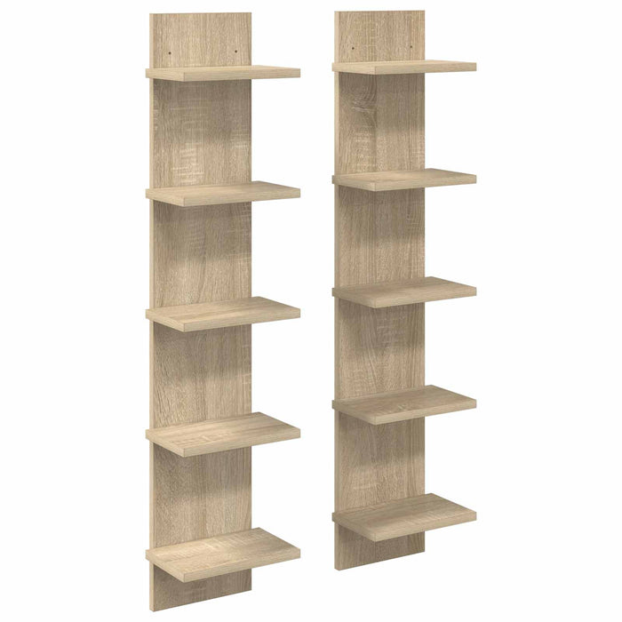 Raft de perete 2 pcs Stejar Sonoma 22 x 15 x 100 cm WALTI