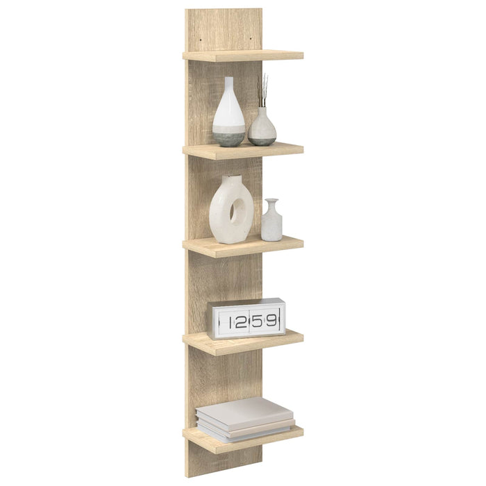 Raft de perete 2 pcs Stejar Sonoma 22 x 15 x 100 cm WALTI