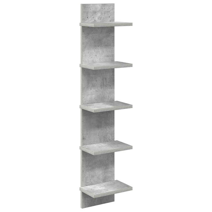 Raft de perete Gri Beton 22 x 15 x 100 cm Lemn prelucrat WALTI