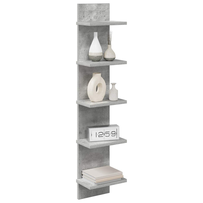 Raft de perete Gri Beton 22 x 15 x 100 cm Lemn prelucrat WALTI