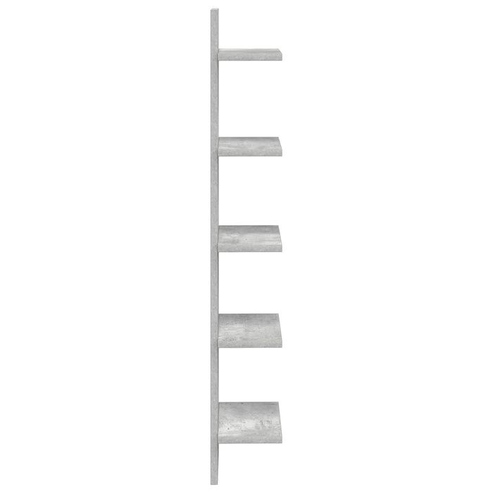 Raft de perete 2 pcs Gri Beton 22 x 15 x 100 cm Lemn prelucrat WALTI