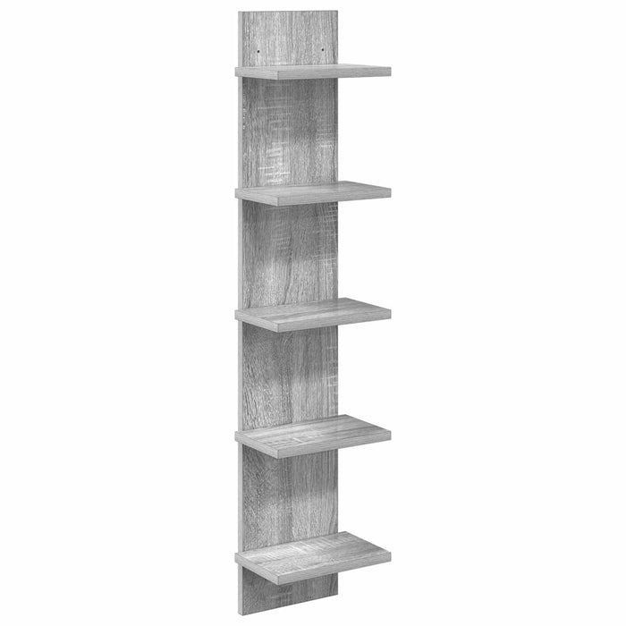 Raft de perete Sonoma gri 22 x 15 x 100 cm Lemn prelucrat WALTI
