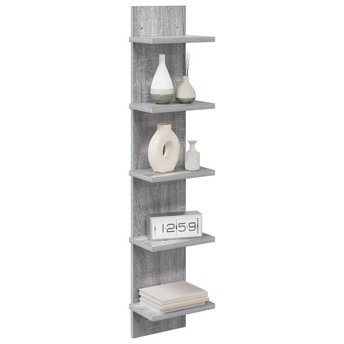 Raft de perete Sonoma gri 22 x 15 x 100 cm Lemn prelucrat WALTI