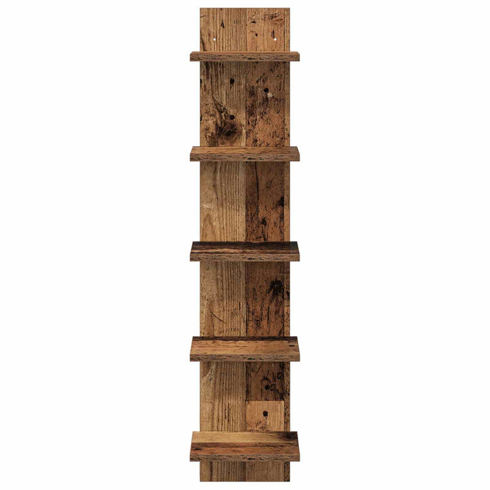 Raft de perete 2 pcs Lemn vechi 22 x 15 x 100 cm Lemn prelucrat WALTI